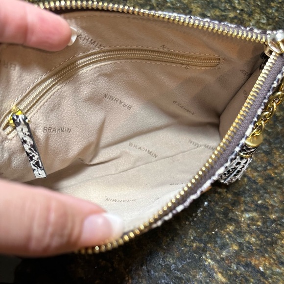 EUC Authentic Vintage Brahmin Python Snakeskin Wristlet Clutch Bag - Picture 11 of 15